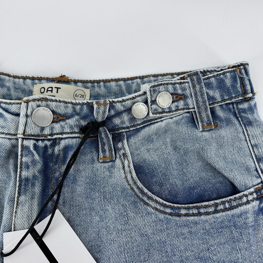 Wide Leg Jeans Light Wash High Rise Baggy Minimalist‎ Model Off Duty Denim 6/28 - Picture 9 of 16